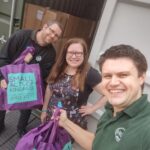 HILS team collecting the bags
